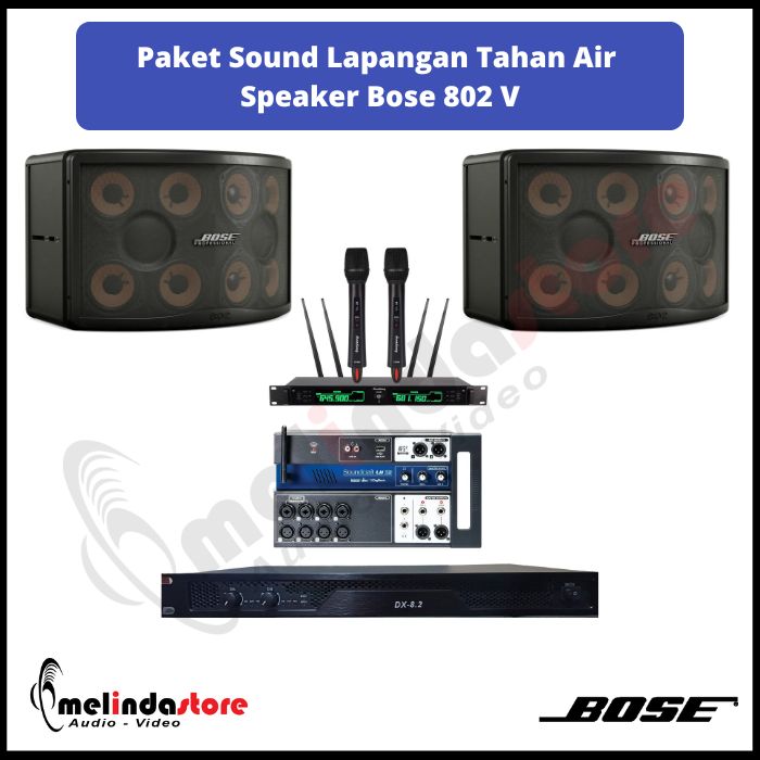 Paket Sound Lapangan Upacara Speaker Bose 802 V | 2 Speaker (Waterproof)